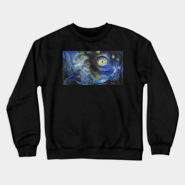 Beholder Baldur's Gate Forgotten Realms Starry Night Crewneck Sweatshirt by Starry Night